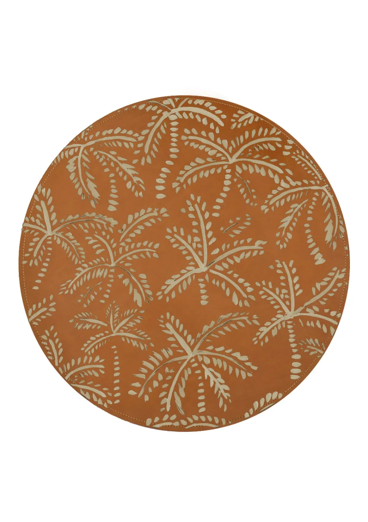 Fashion Alepel Beige Abstract Palms Brown Placemat