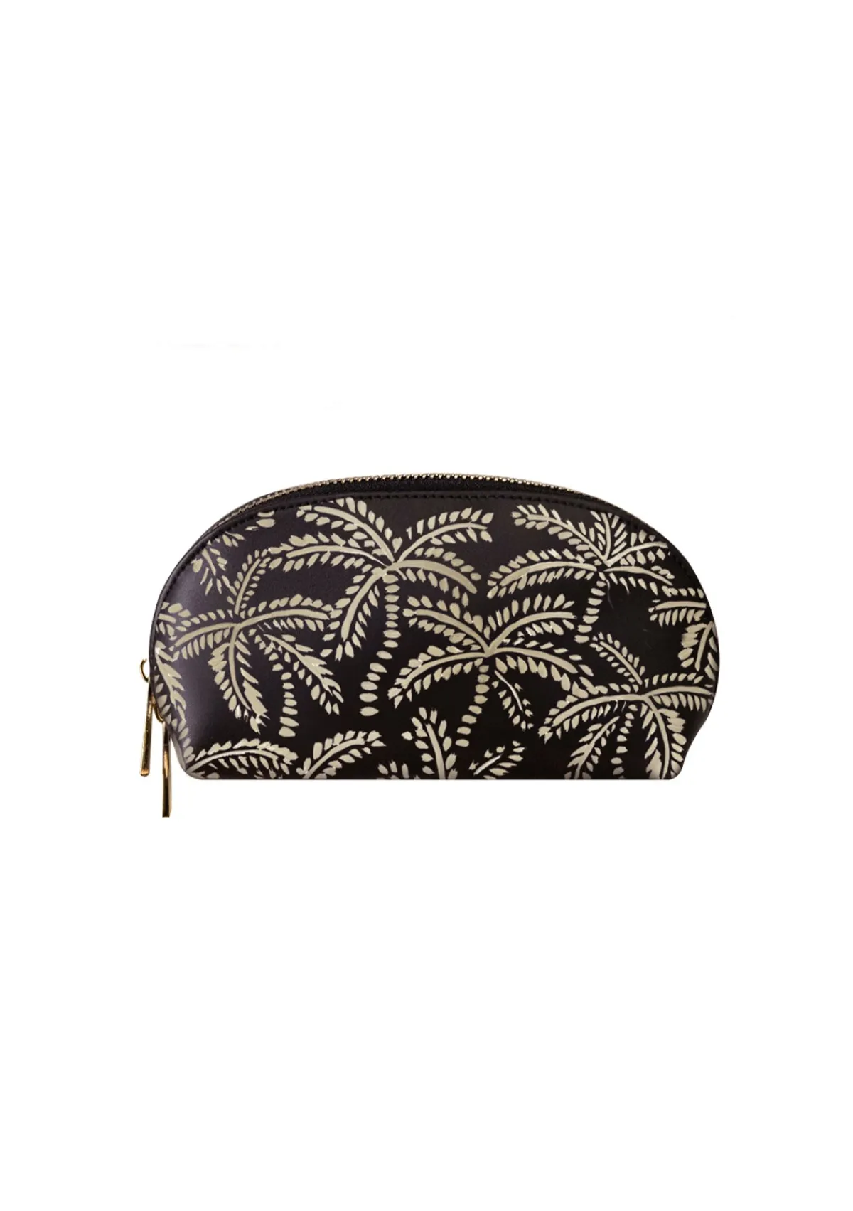 Best Alepel Beige Abstract Palms Makeup Bag