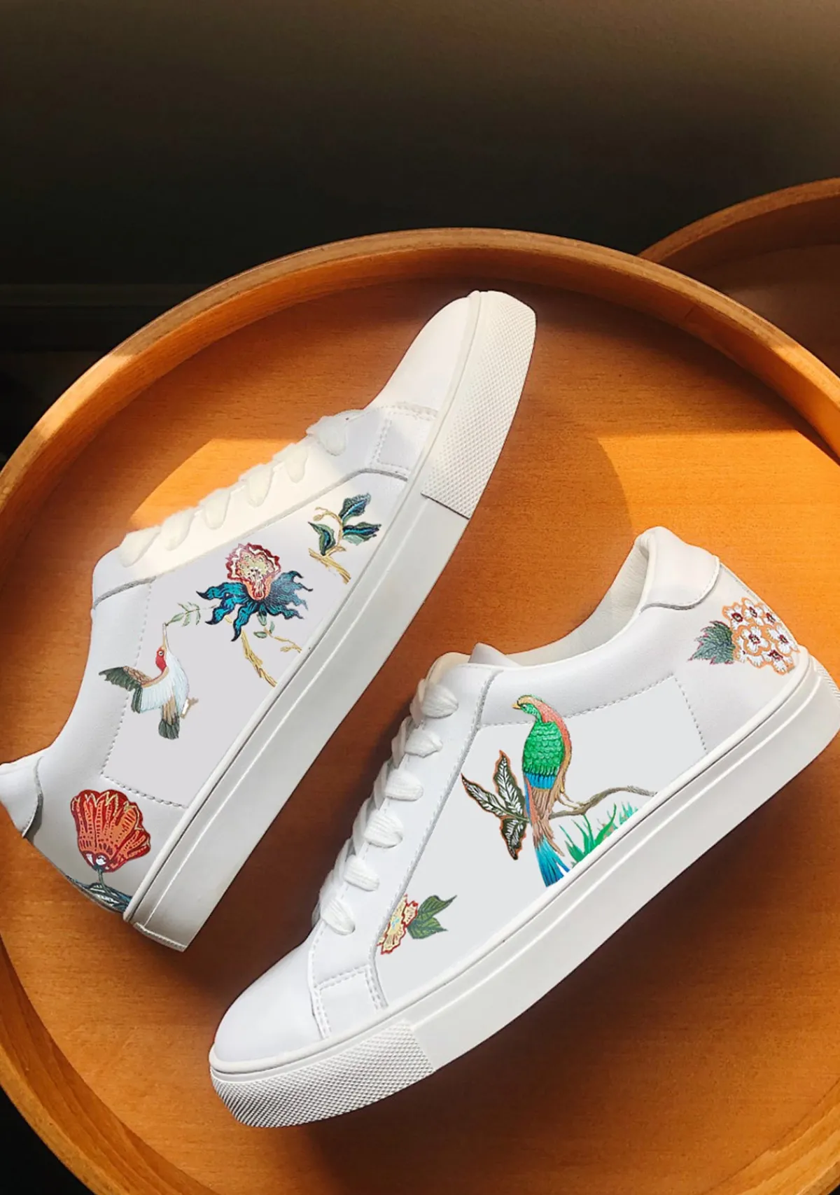 Best Sale Alepel Bird Floral White Sneaker