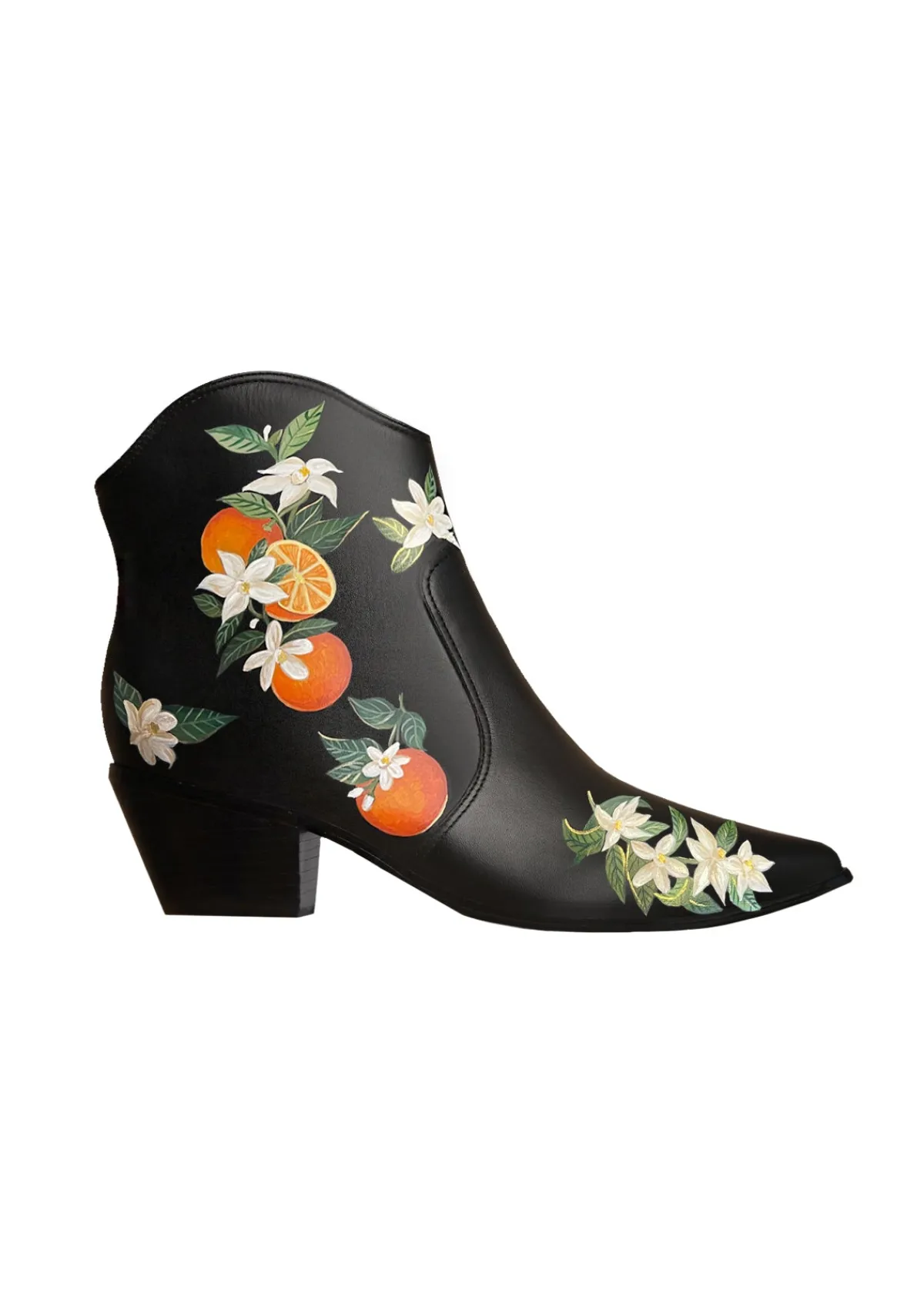 Discount Alepel Black Cowboy Boot Custom Design