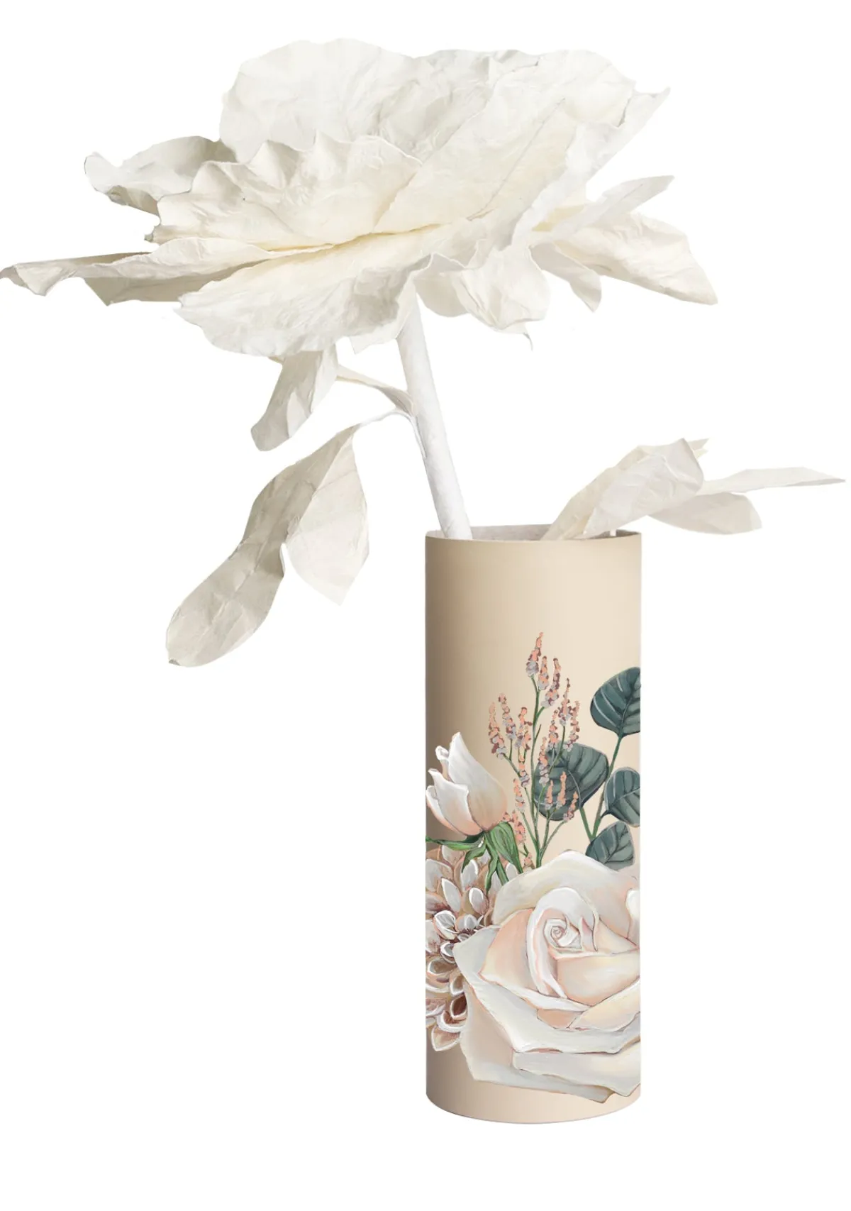 Hot Alepel Bridal Bouquet Beige Vase