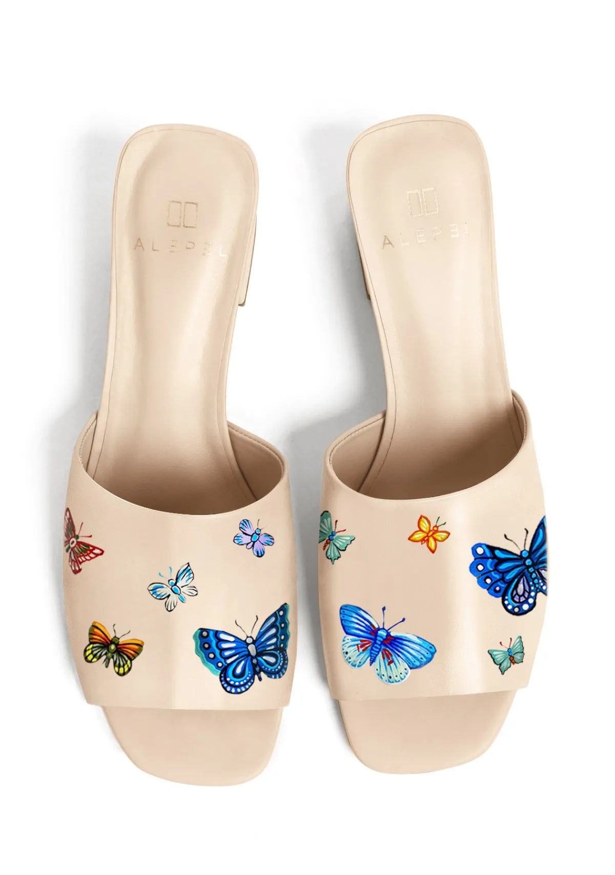 Online Alepel Butterflies Beige Heel