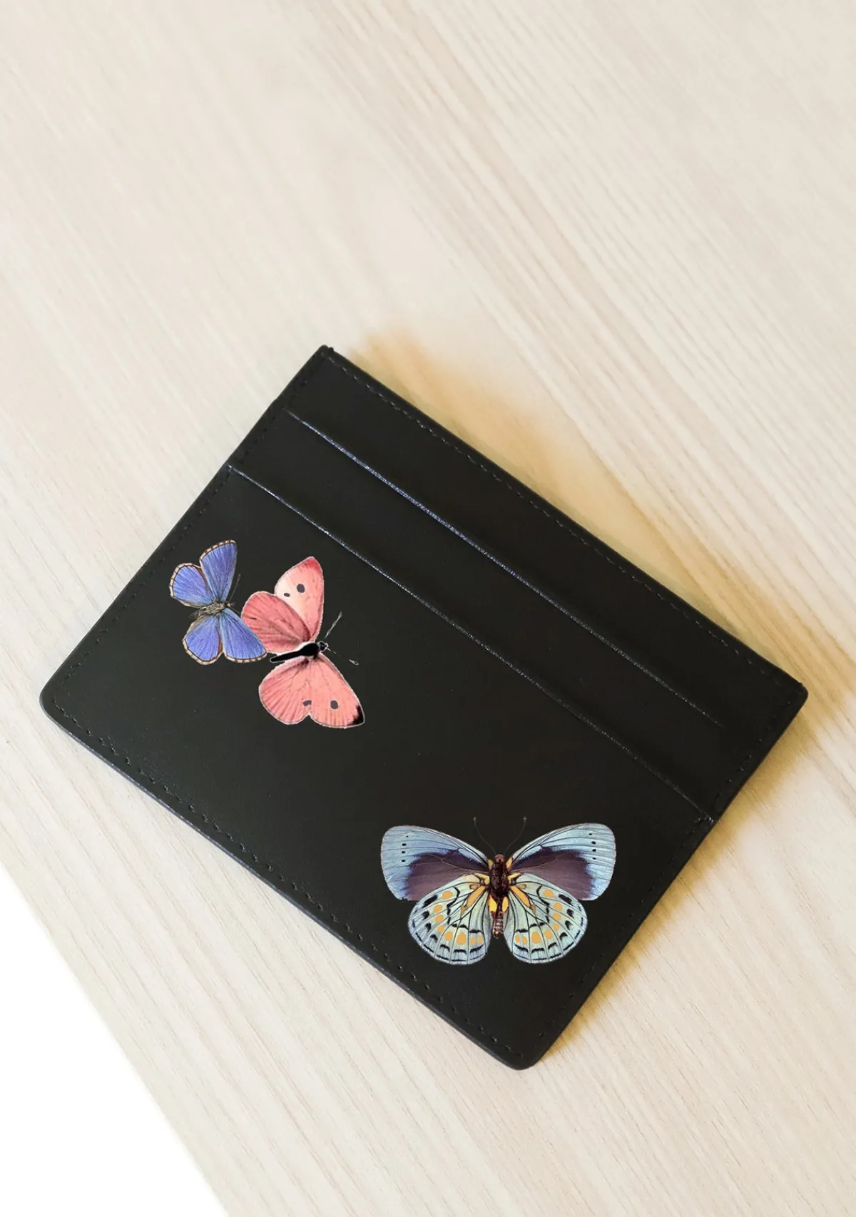 Shop Alepel Butterflies Black Cardholder