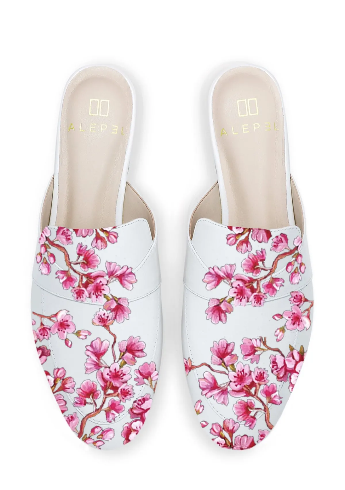 Best Alepel Cherry Blossom White Mule