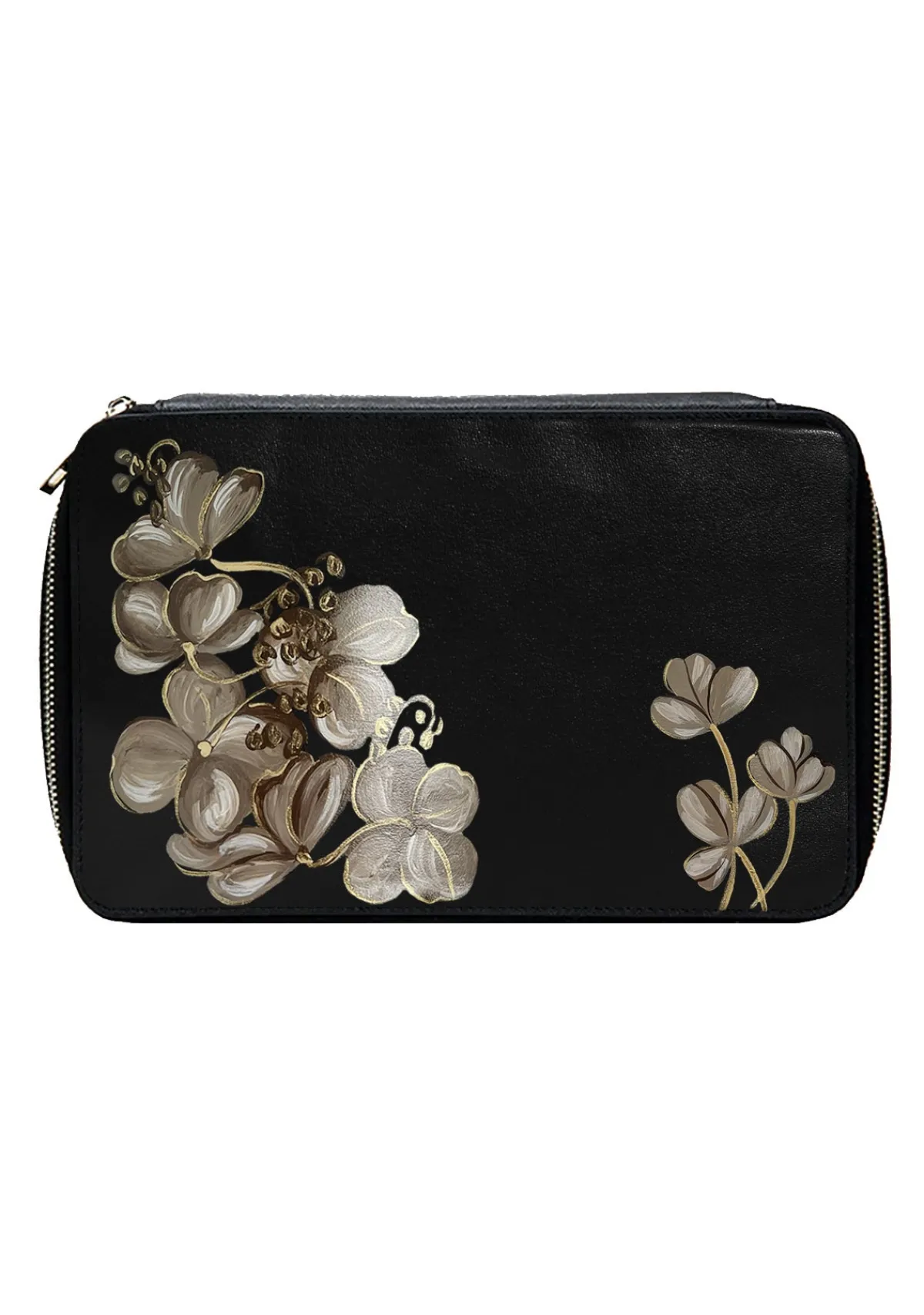 Outlet Alepel Coffee Flowers Black Pouch