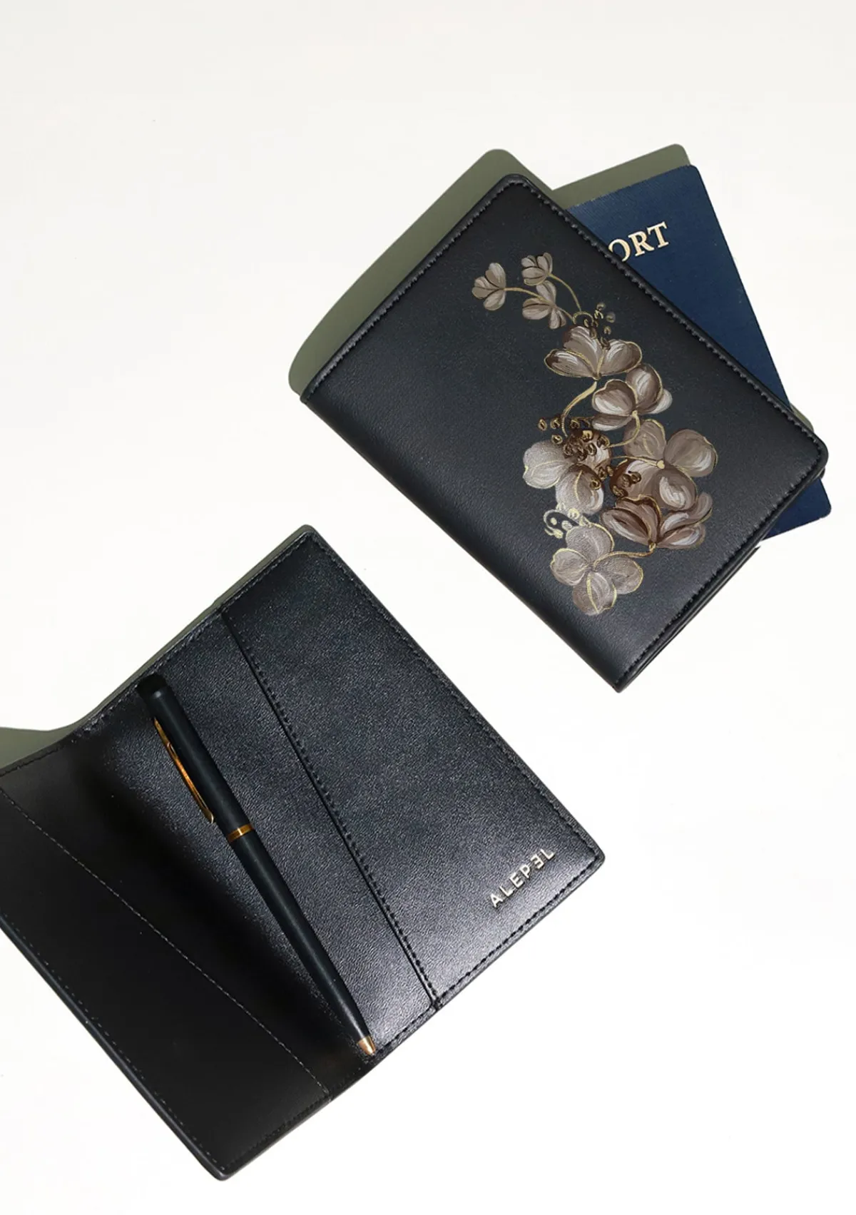 Best Alepel Coffee Flowers Passport Holder