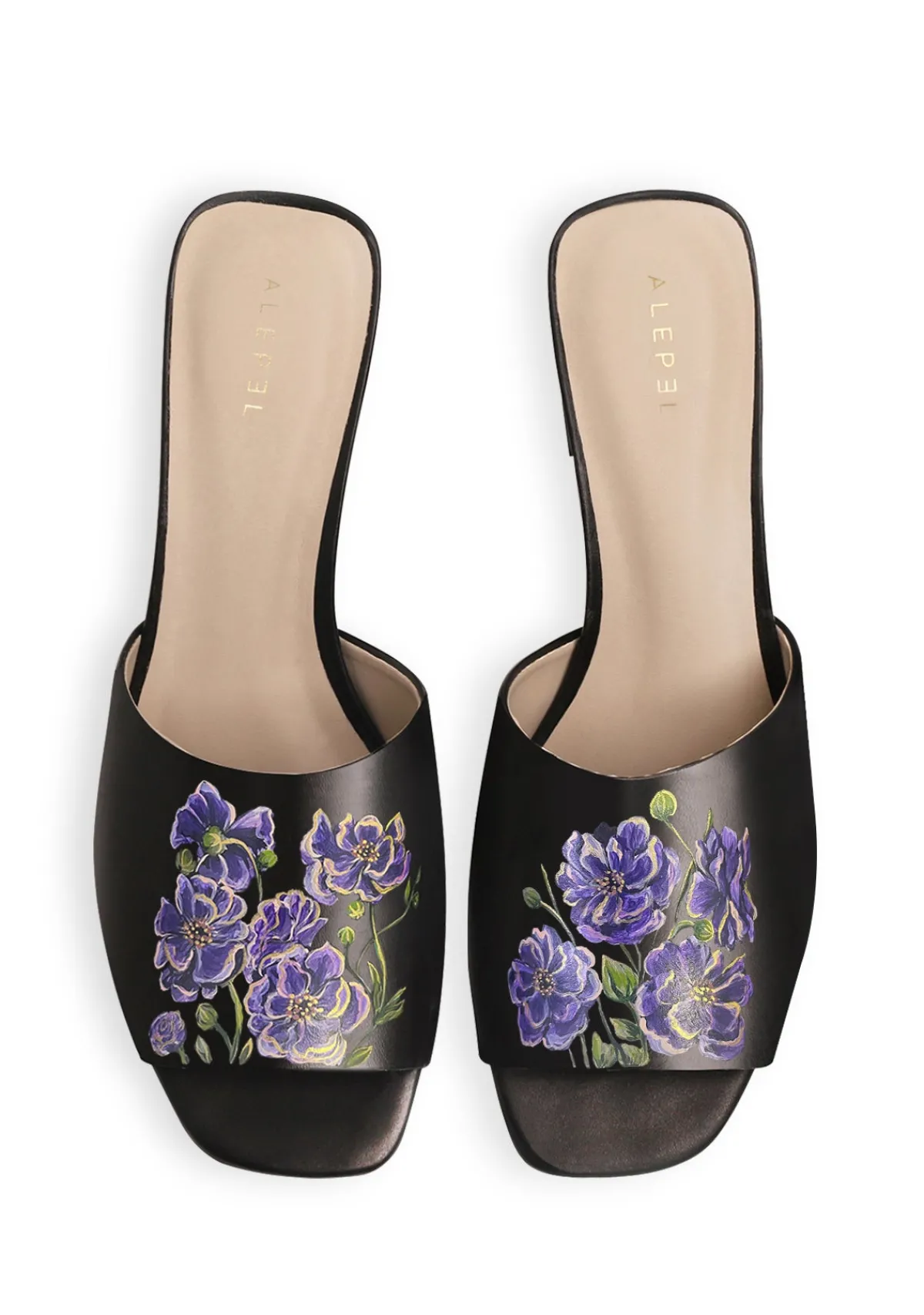 Discount Alepel Cosmos Flower Black Heel