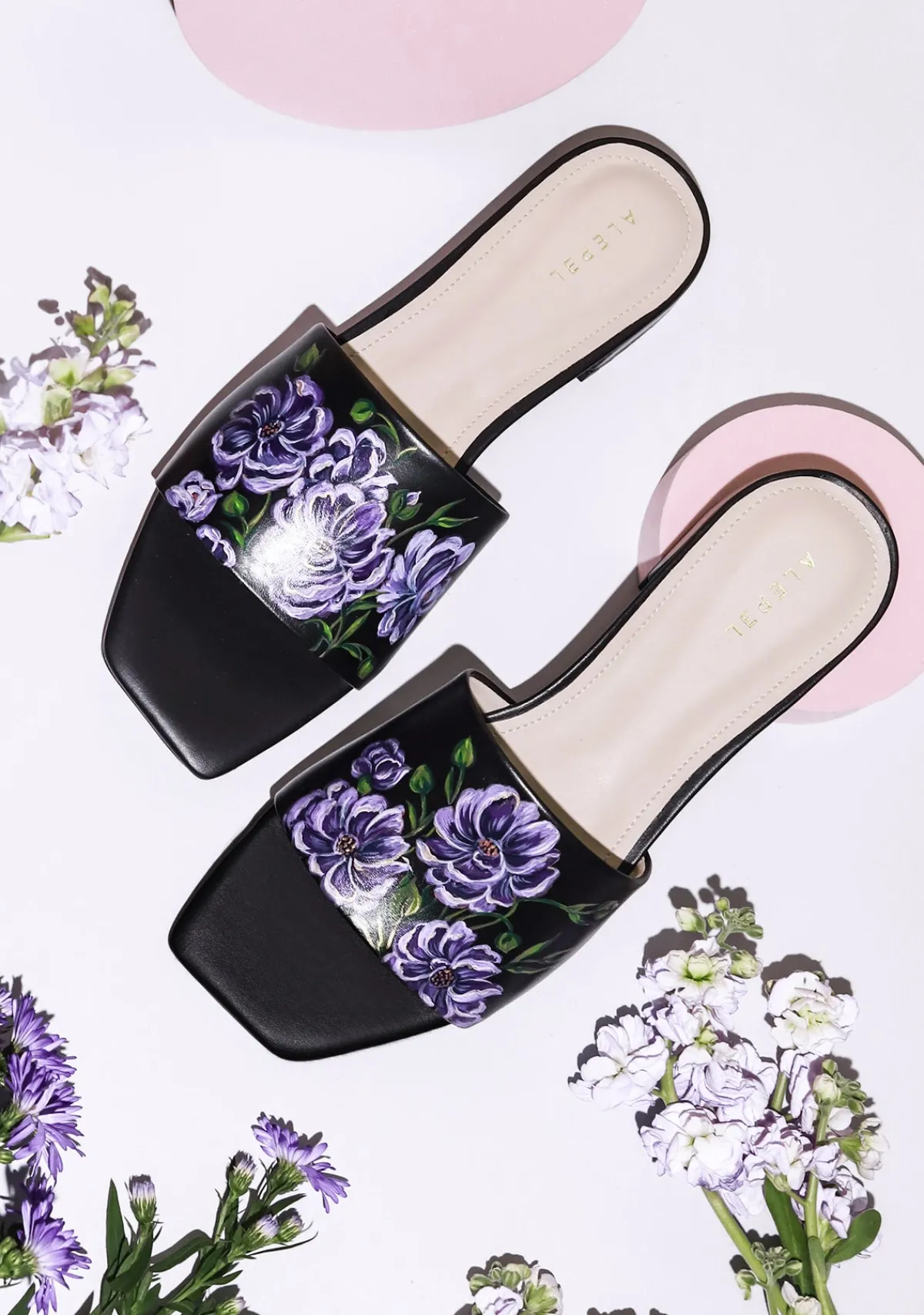 Shop Alepel Cosmos Flower Black Square