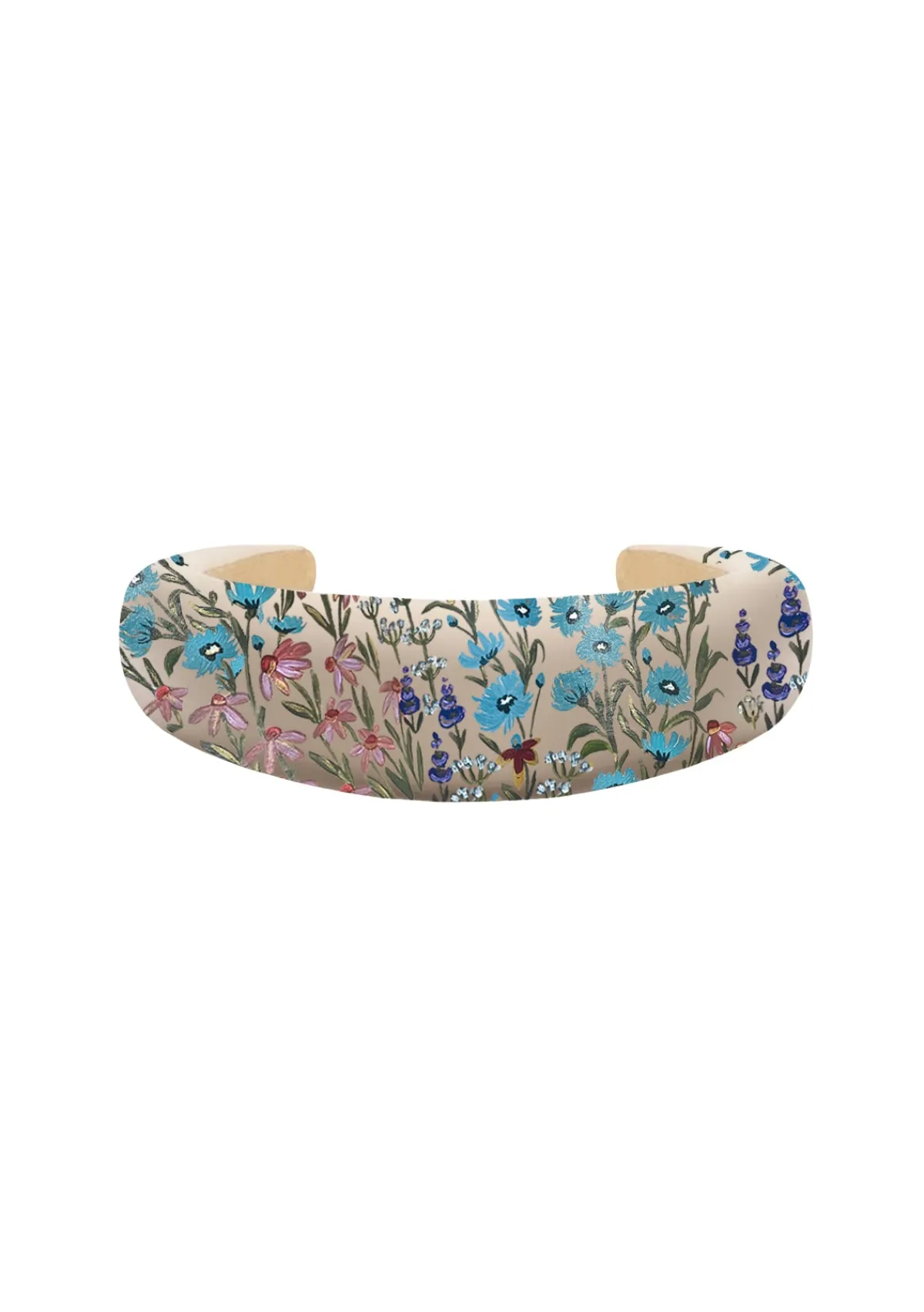 Hot Alepel Floral Print Beige Headband