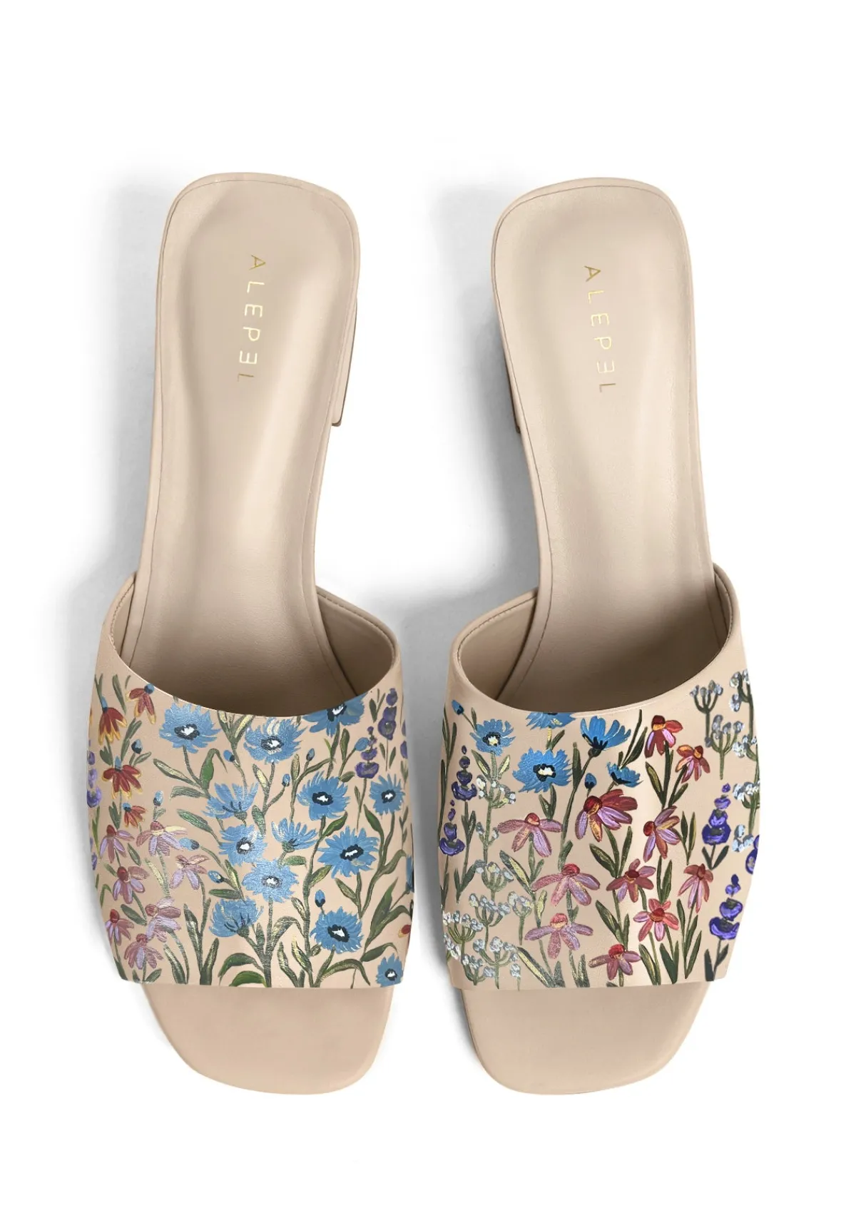 Best Alepel Floral Print Beige Heel