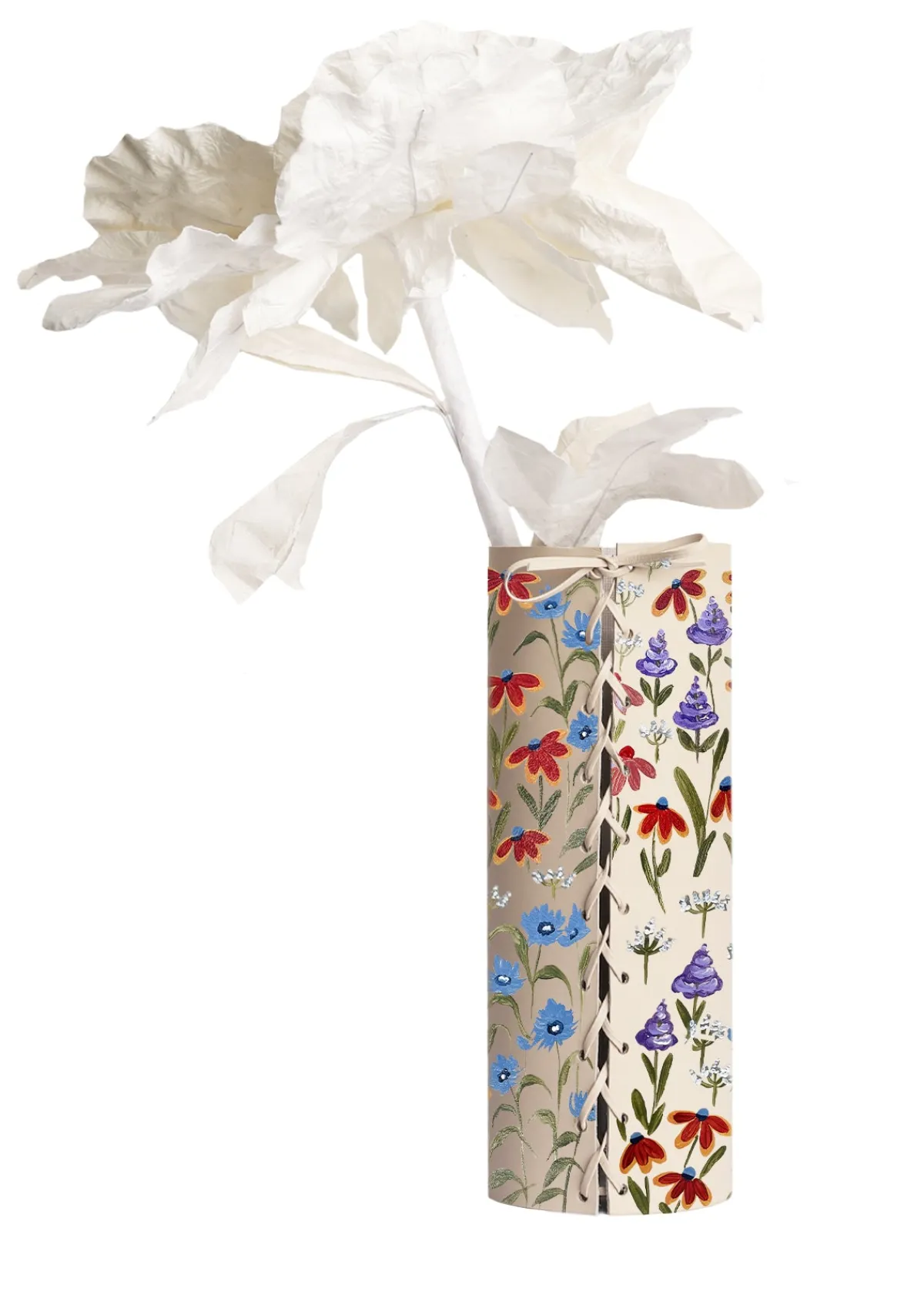 Shop Alepel Floral Print Beige Vase