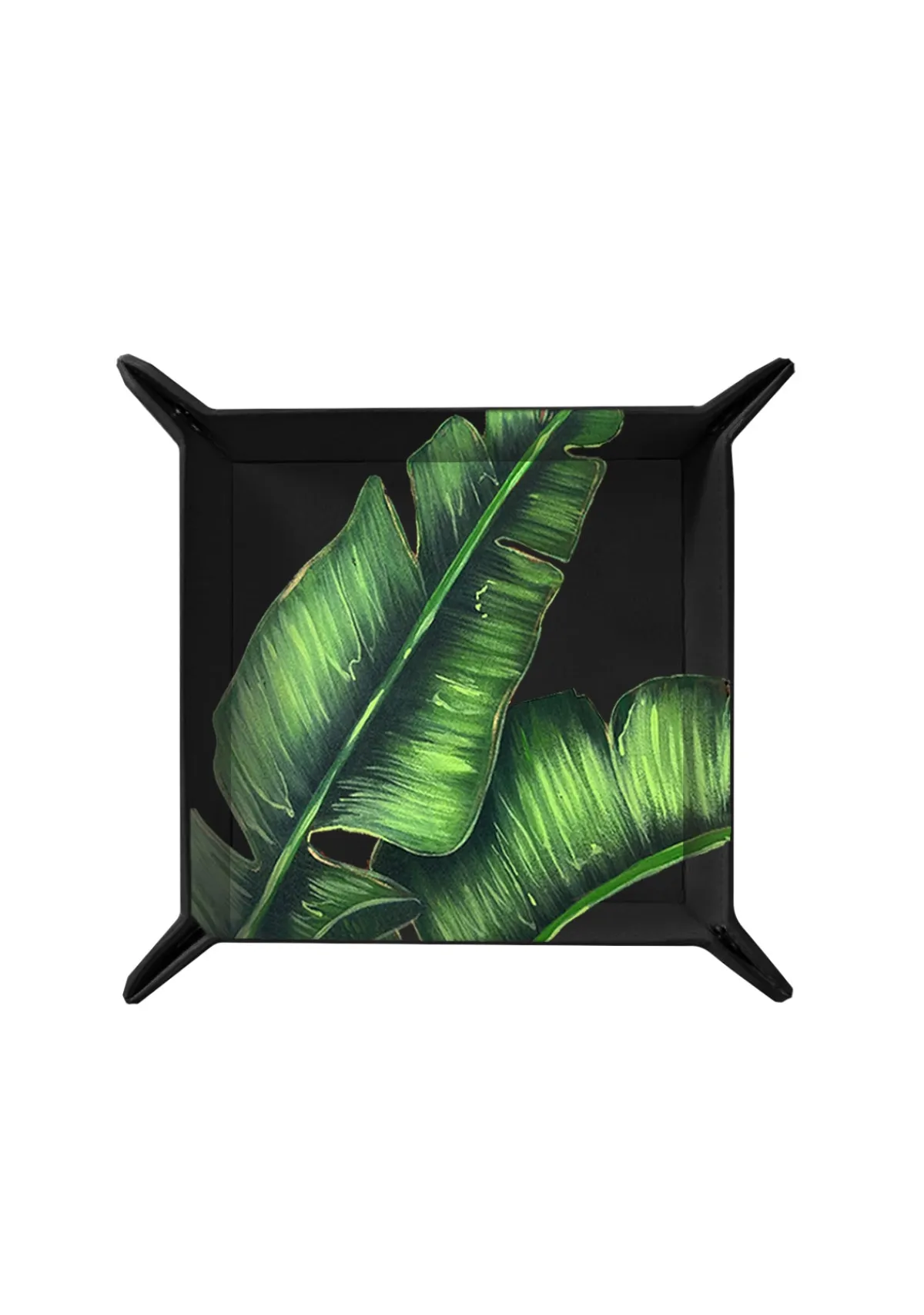 Shop Alepel Green Palms Black Tray