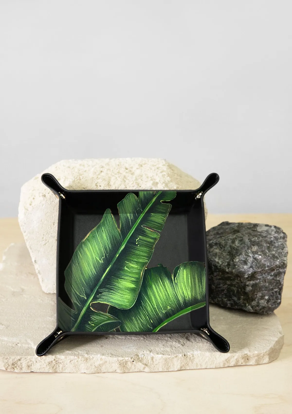 Shop Alepel Green Palms Black Tray