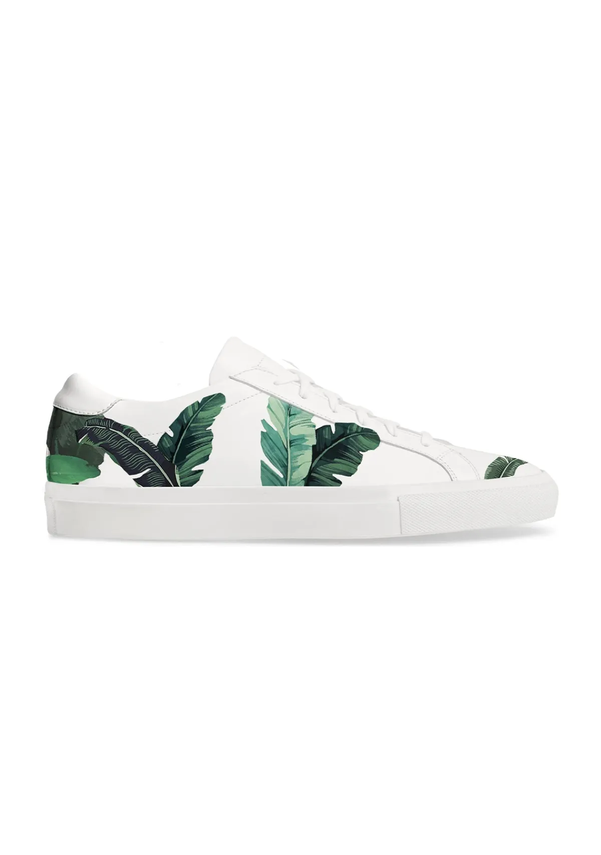 Cheap Alepel Green Palms White Sneaker