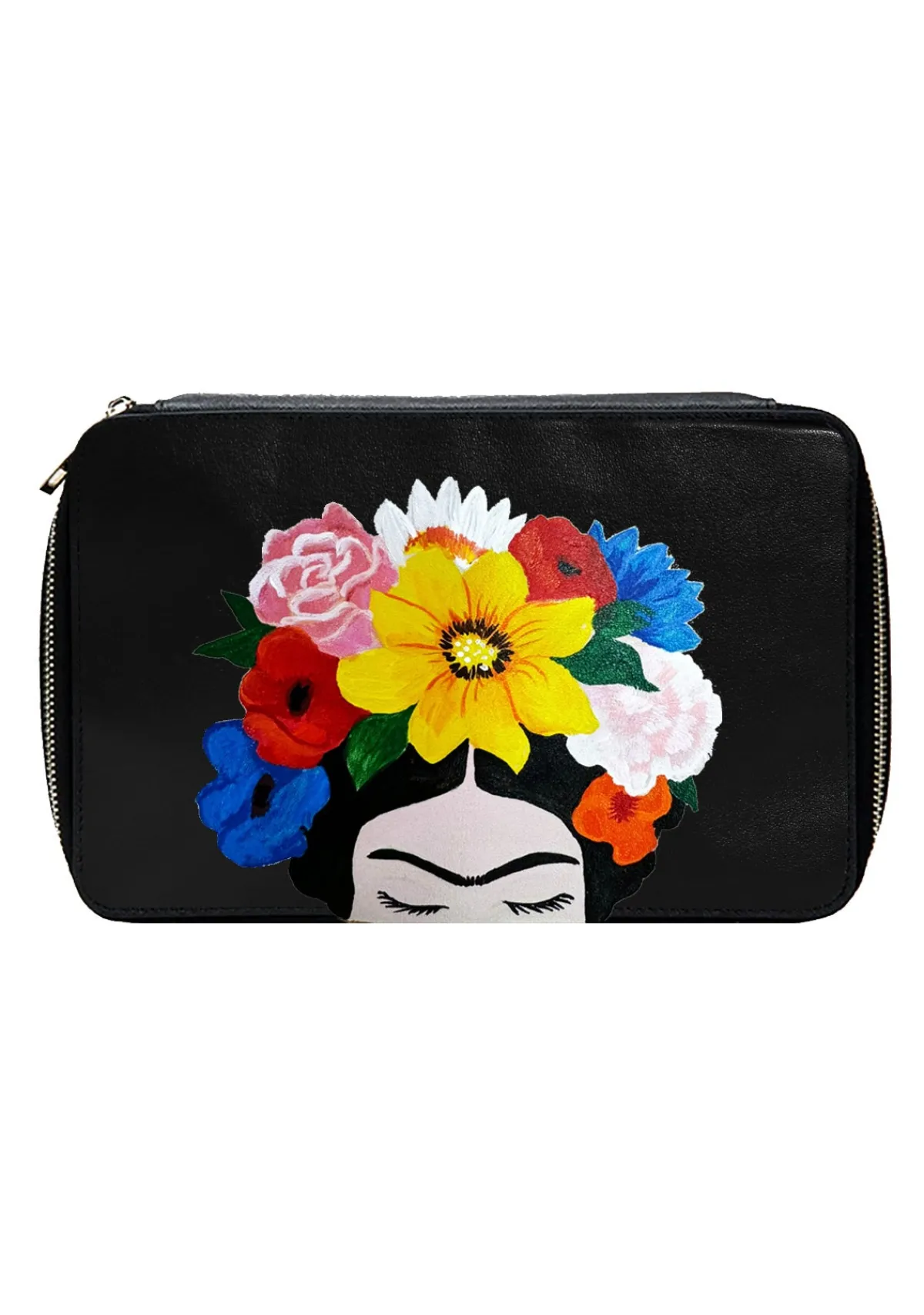 Cheap Alepel Her Floral Crown Black Pouch