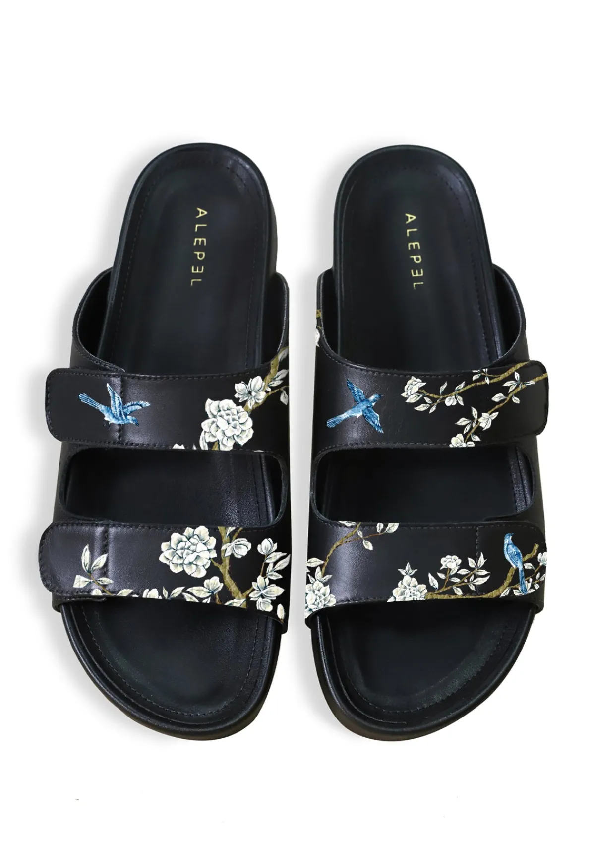 Shop Alepel Japanese Garden Black Sandal