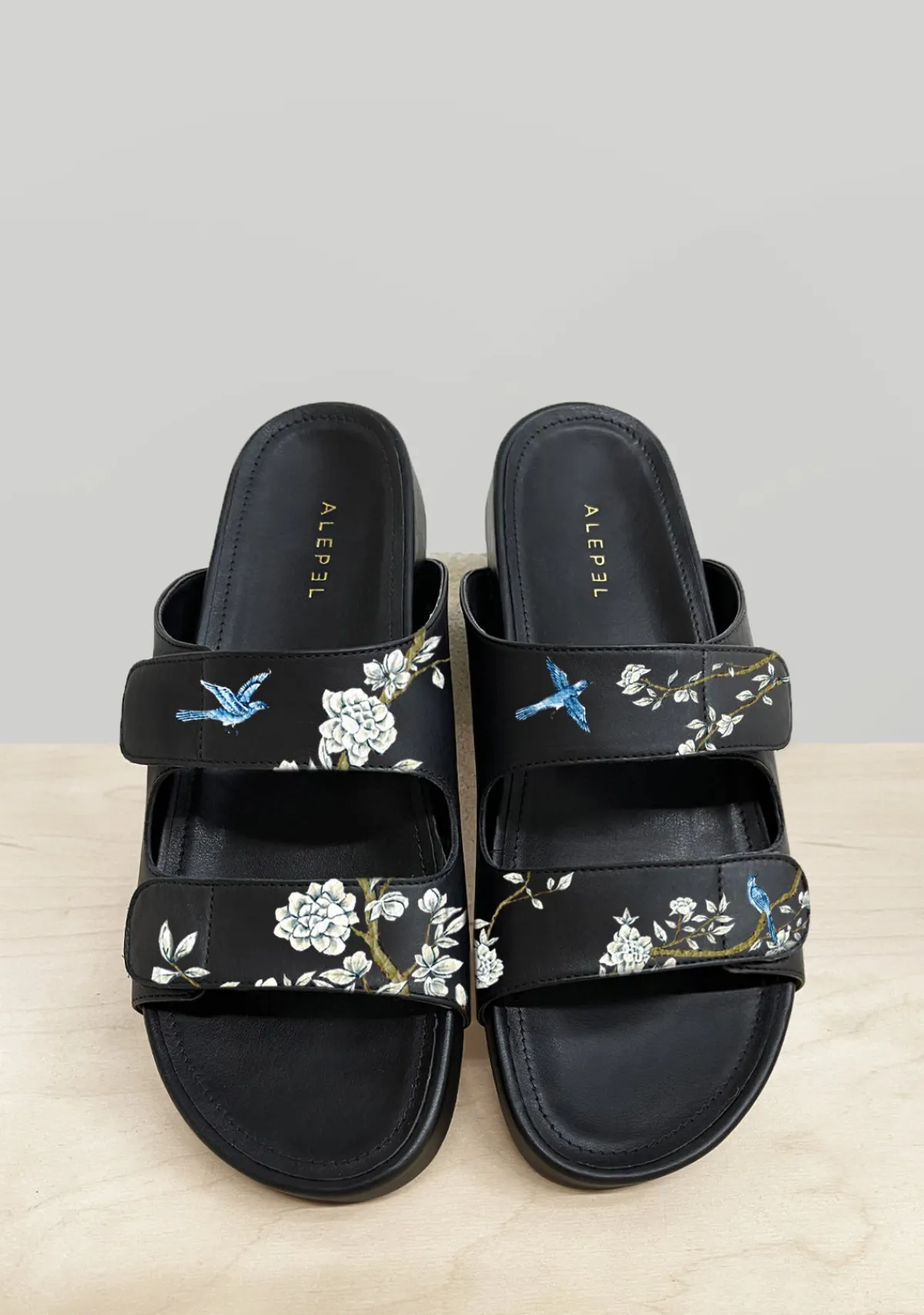 Shop Alepel Japanese Garden Black Sandal