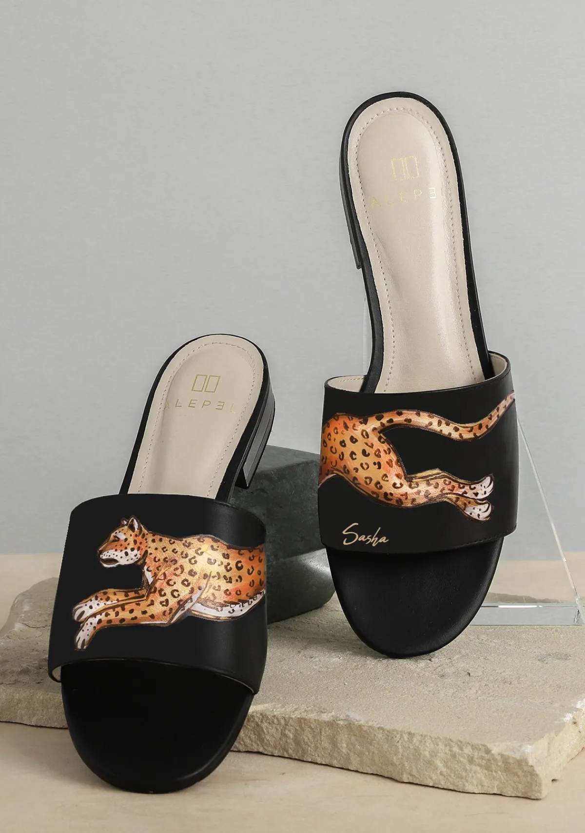 Flash Sale Alepel Leopard Black Slide