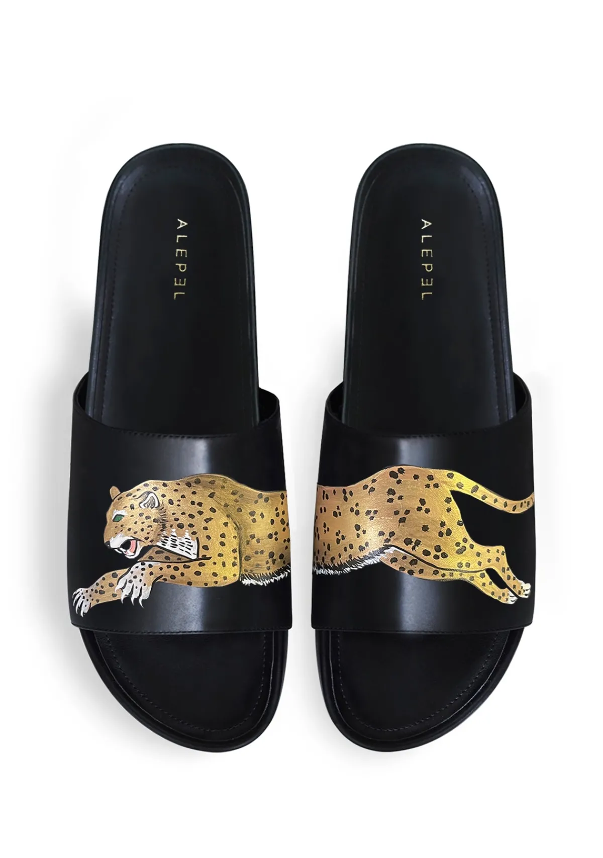 Online Alepel Leopard Black Slip On