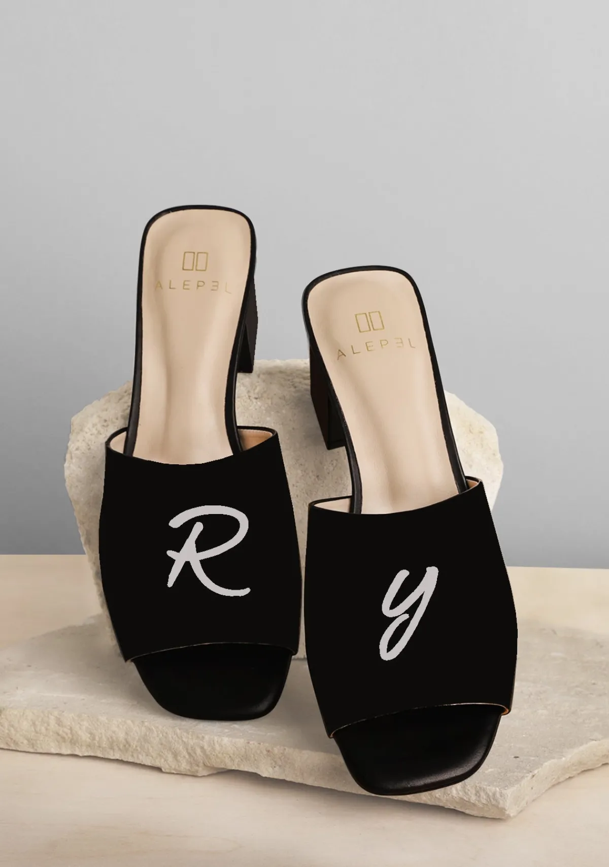 Cheap Alepel Monogram Black Heel