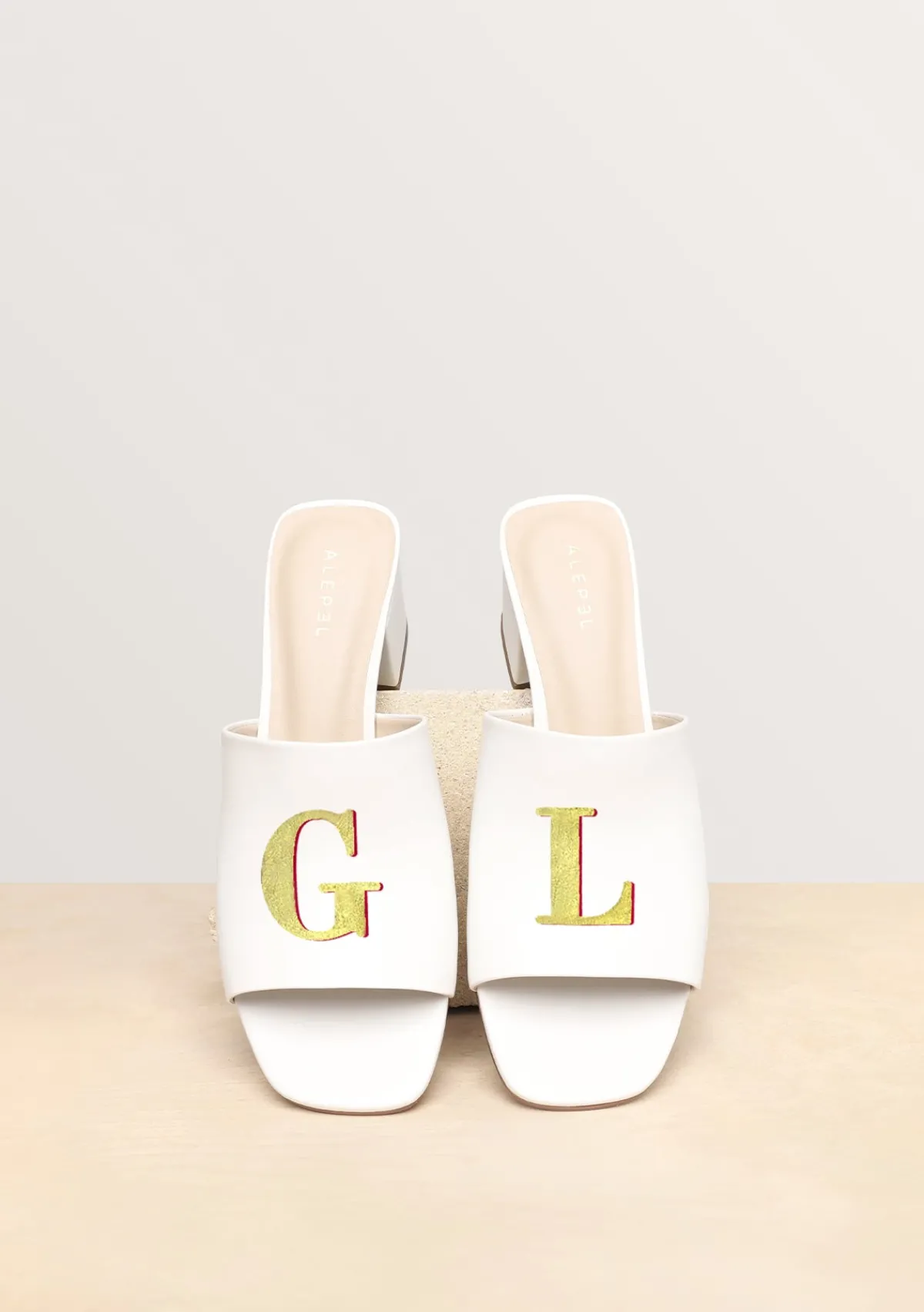 New Alepel Monogram White Heel