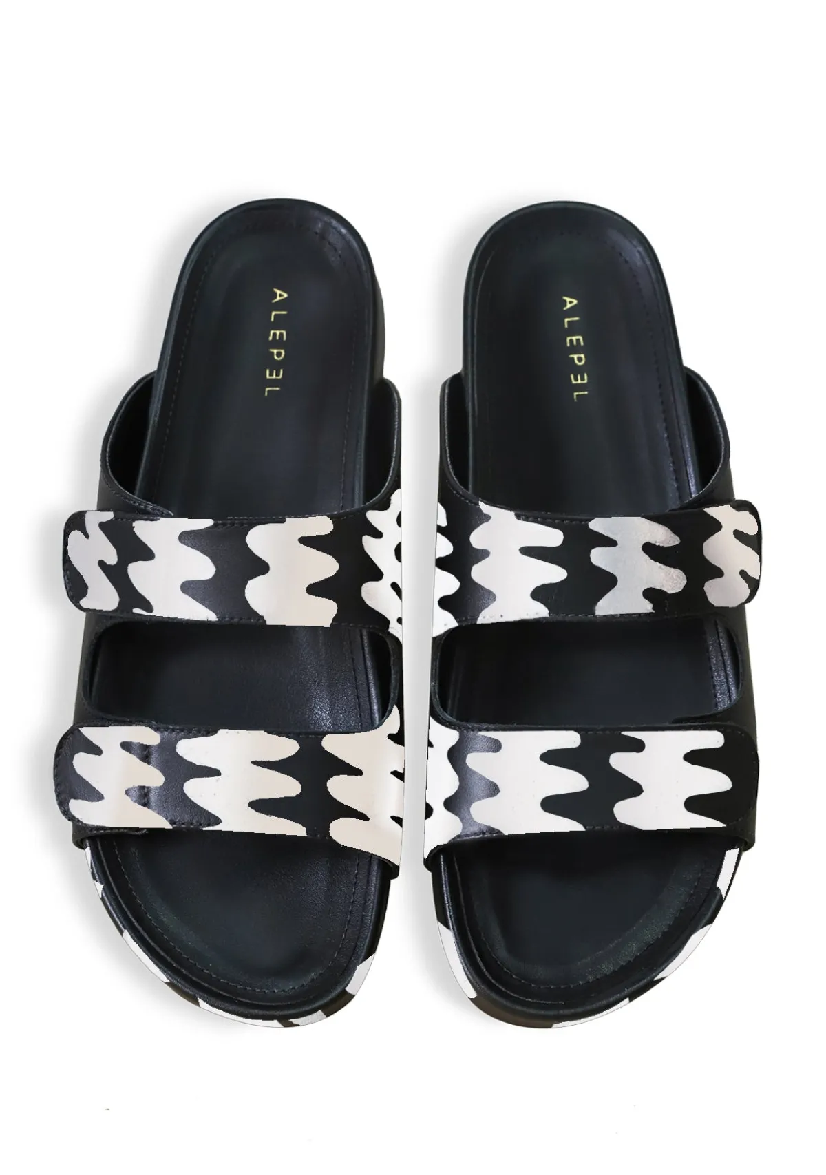 New Alepel Movimiento Black Sandal