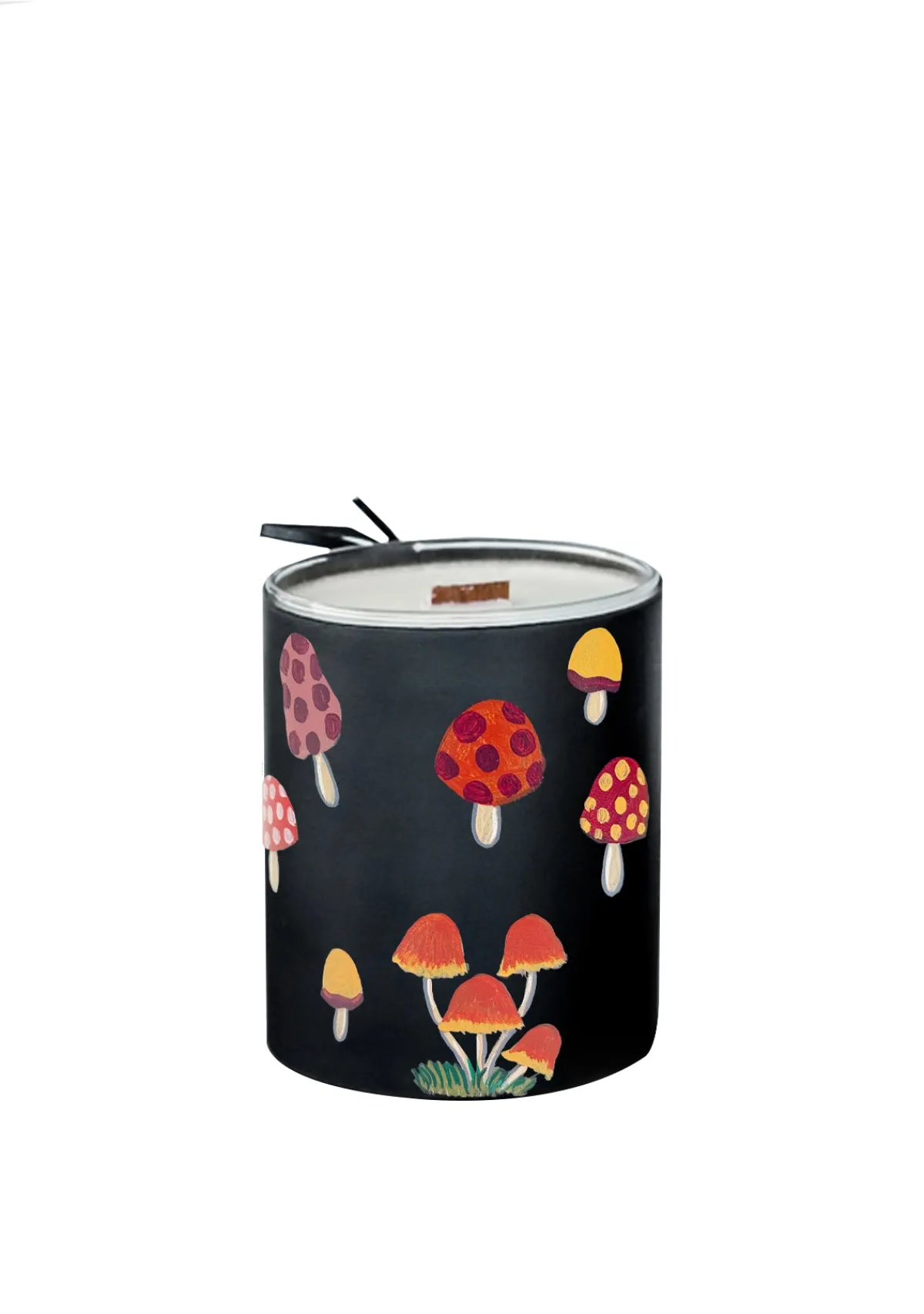 Hot Alepel Mushroom Black Candle