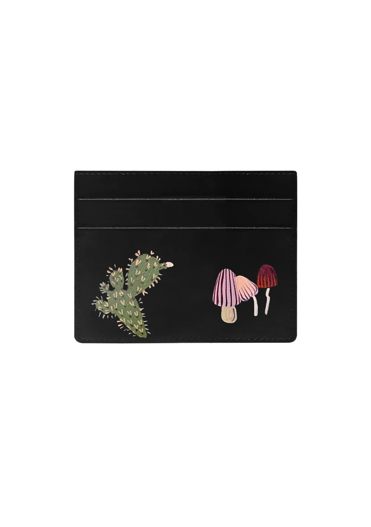 Shop Alepel Mushroom Black Cardholder