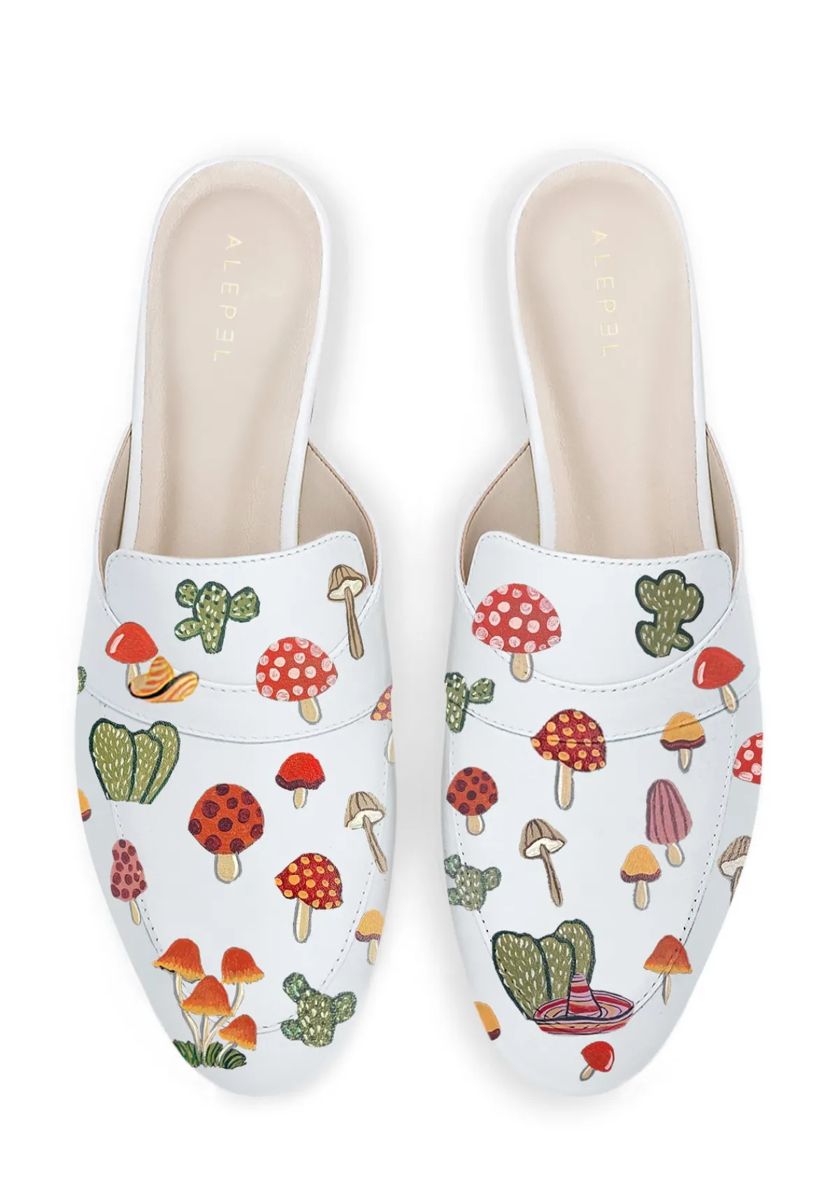 Hot Alepel Mushroom White Mule