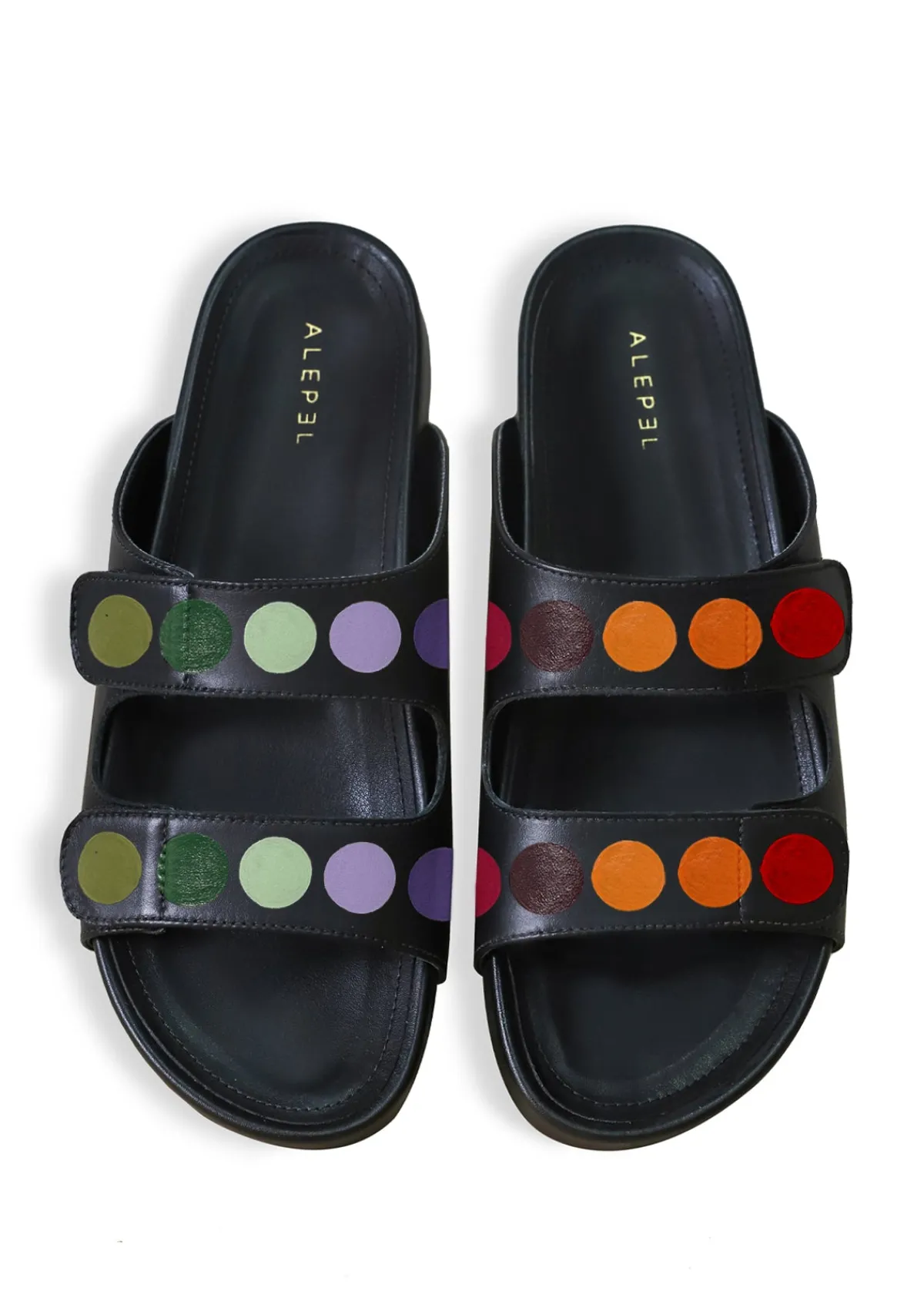 Cheap Alepel Painter's Palette Black Sandal