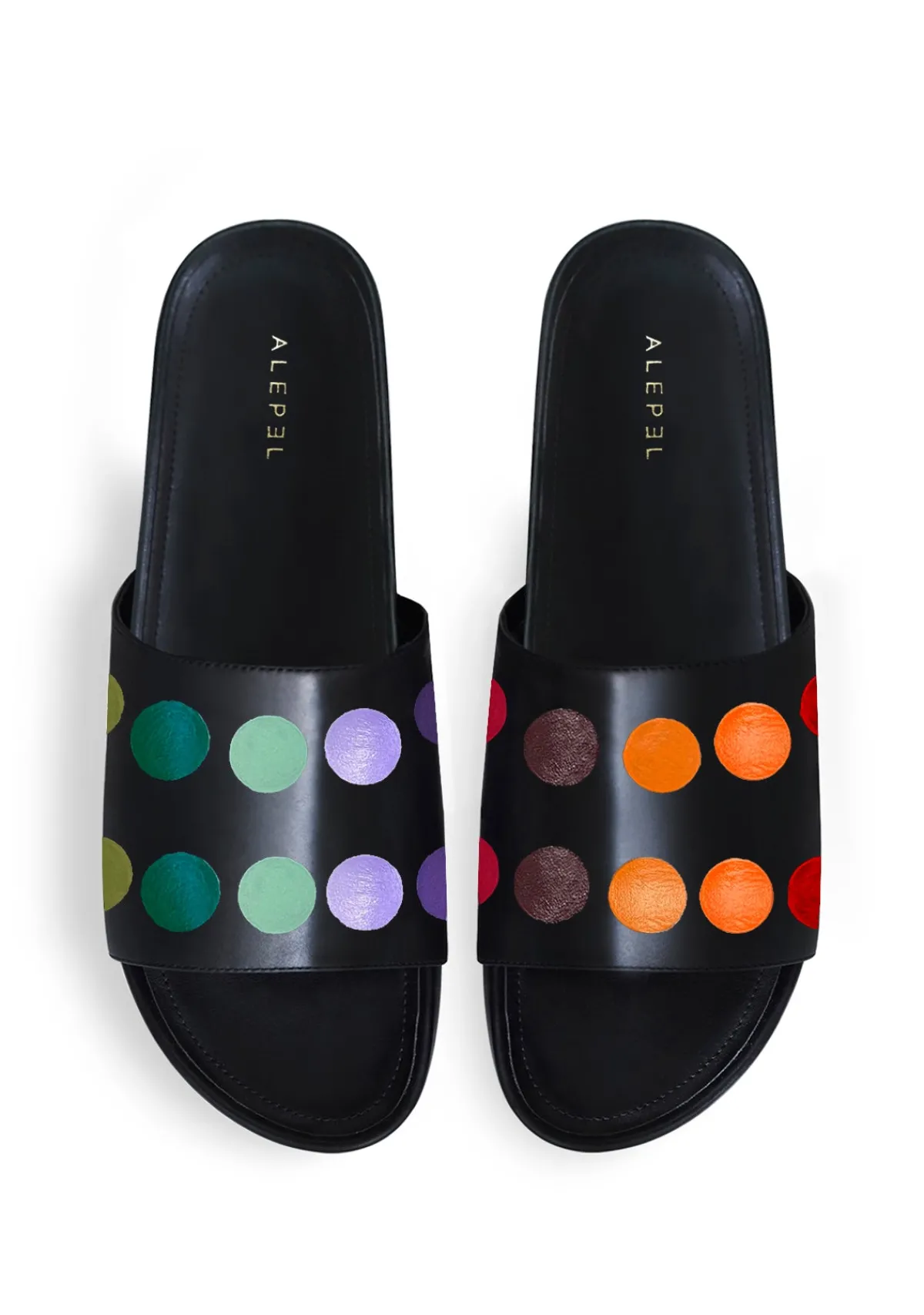 Hot Alepel Painter's Palette Black Slip On