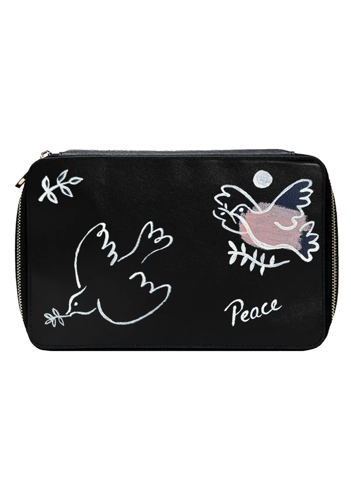 Clearance Alepel Peace Wings Black Pouch