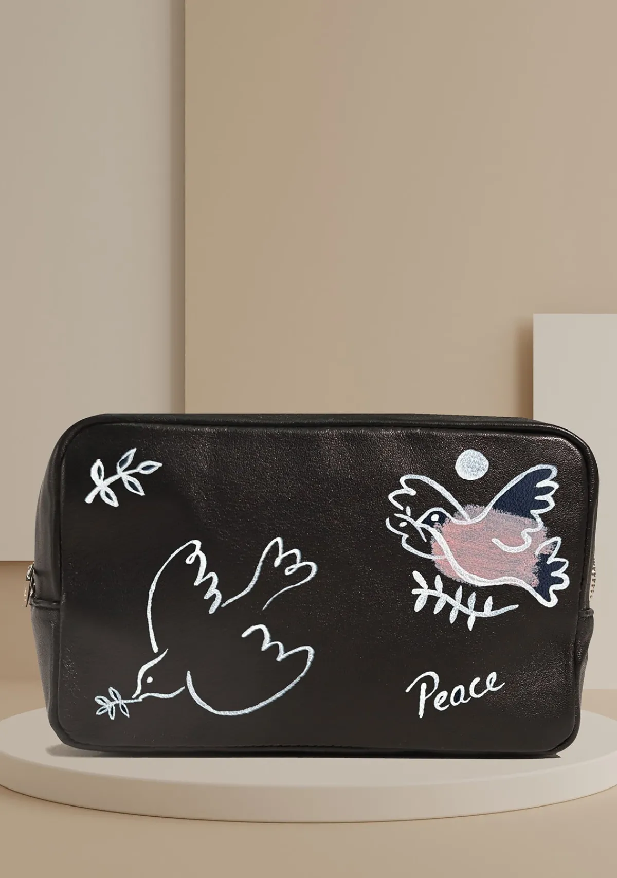 Clearance Alepel Peace Wings Black Pouch