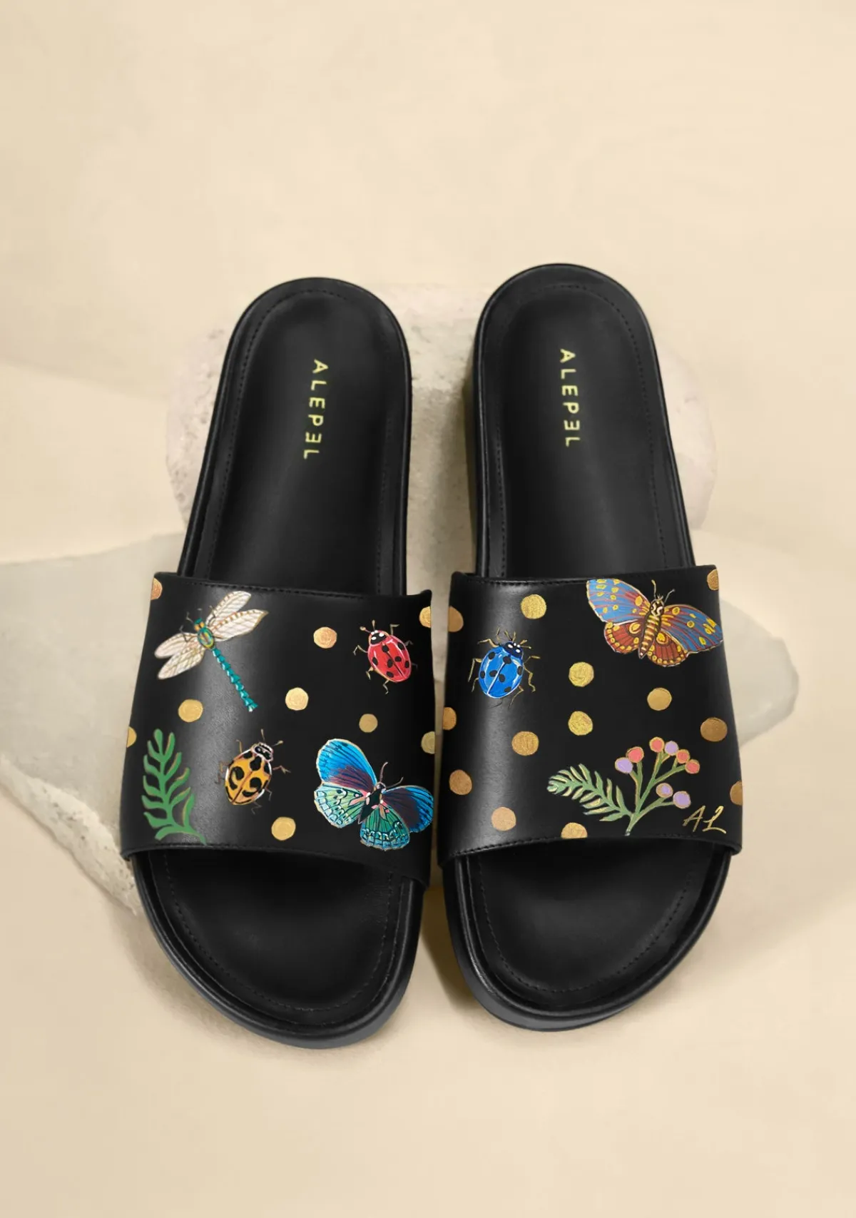 Best Sale Alepel Polka Dots Black Slip On