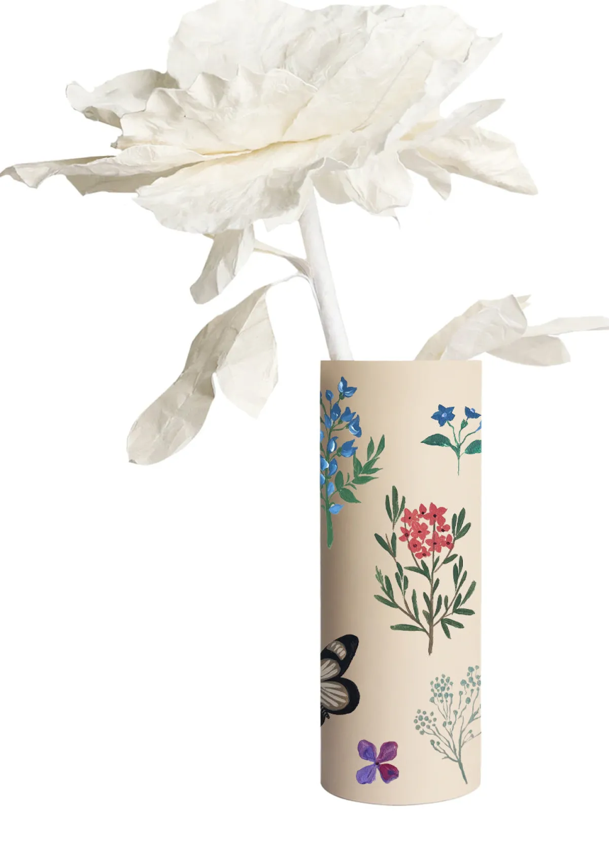 Cheap Alepel Pressed Flowers Beige Vase