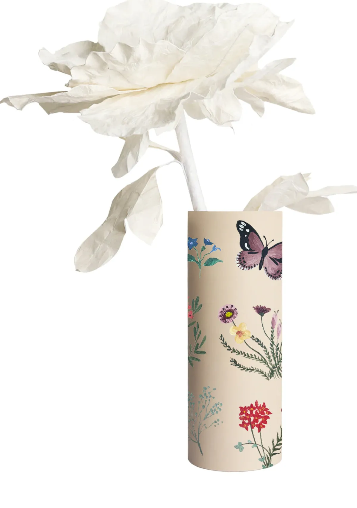 Cheap Alepel Pressed Flowers Beige Vase