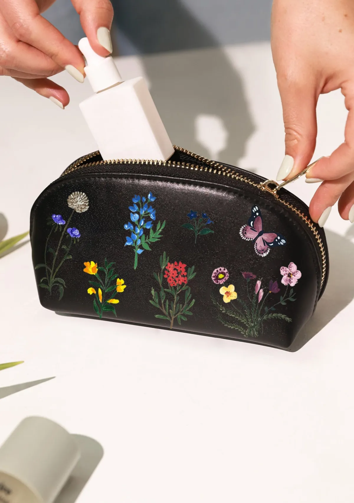 Shop Alepel Pressed Flowers Makeup Bag