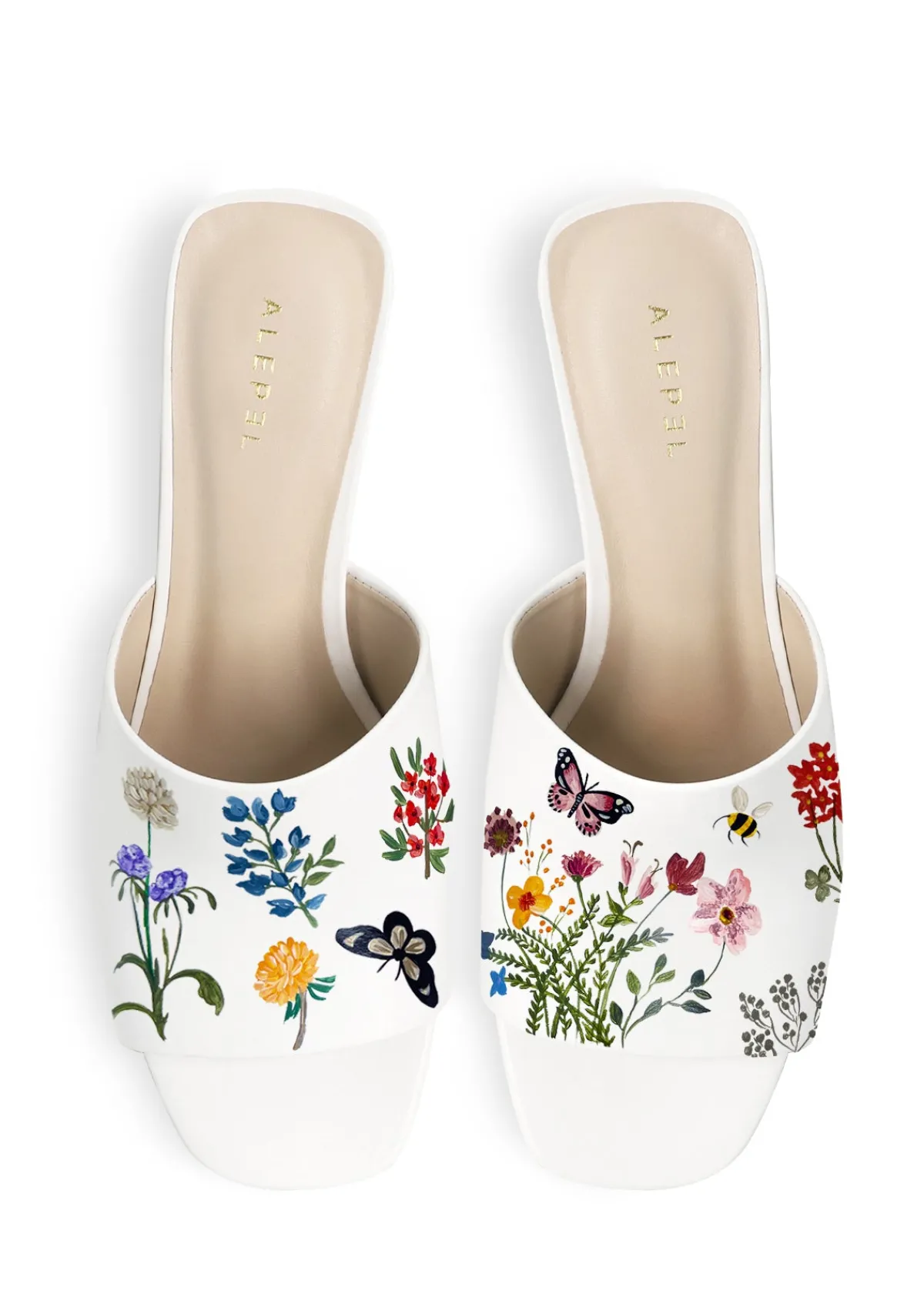 Outlet Alepel Pressed Flowers White Heel