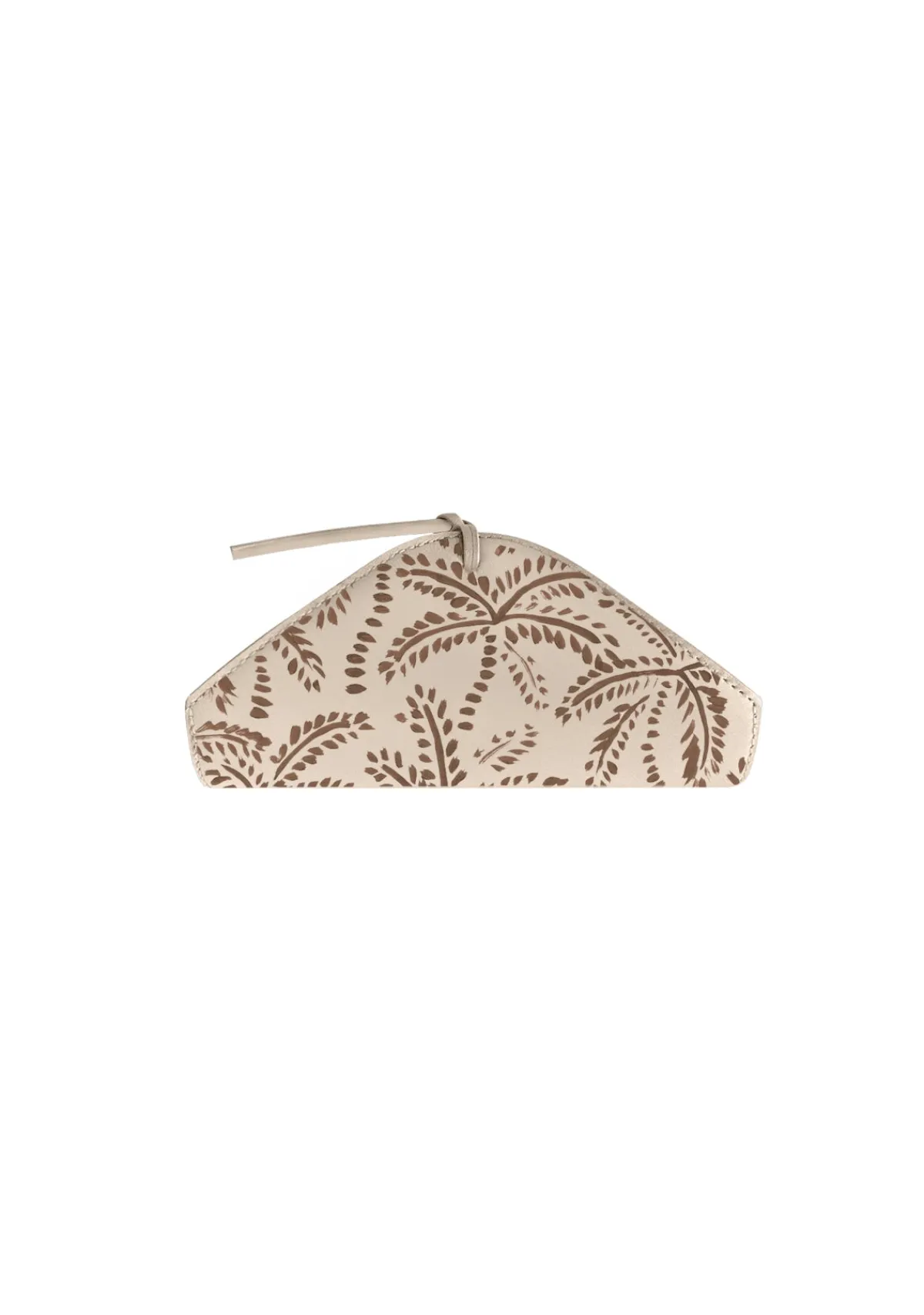 Clearance Alepel Taupe Abstract Palms Beige Napkin Holder Set