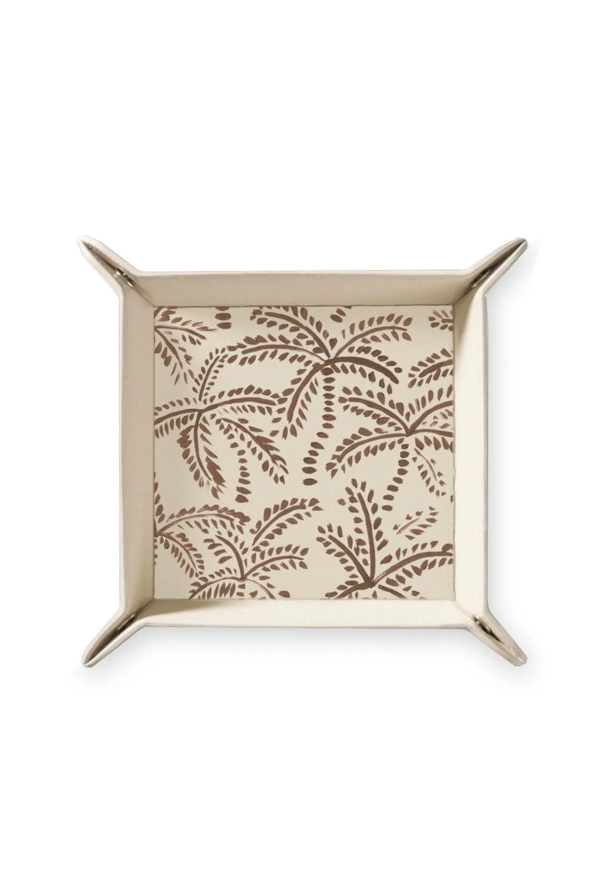 Cheap Alepel Taupe Abstract Palms Beige Tray