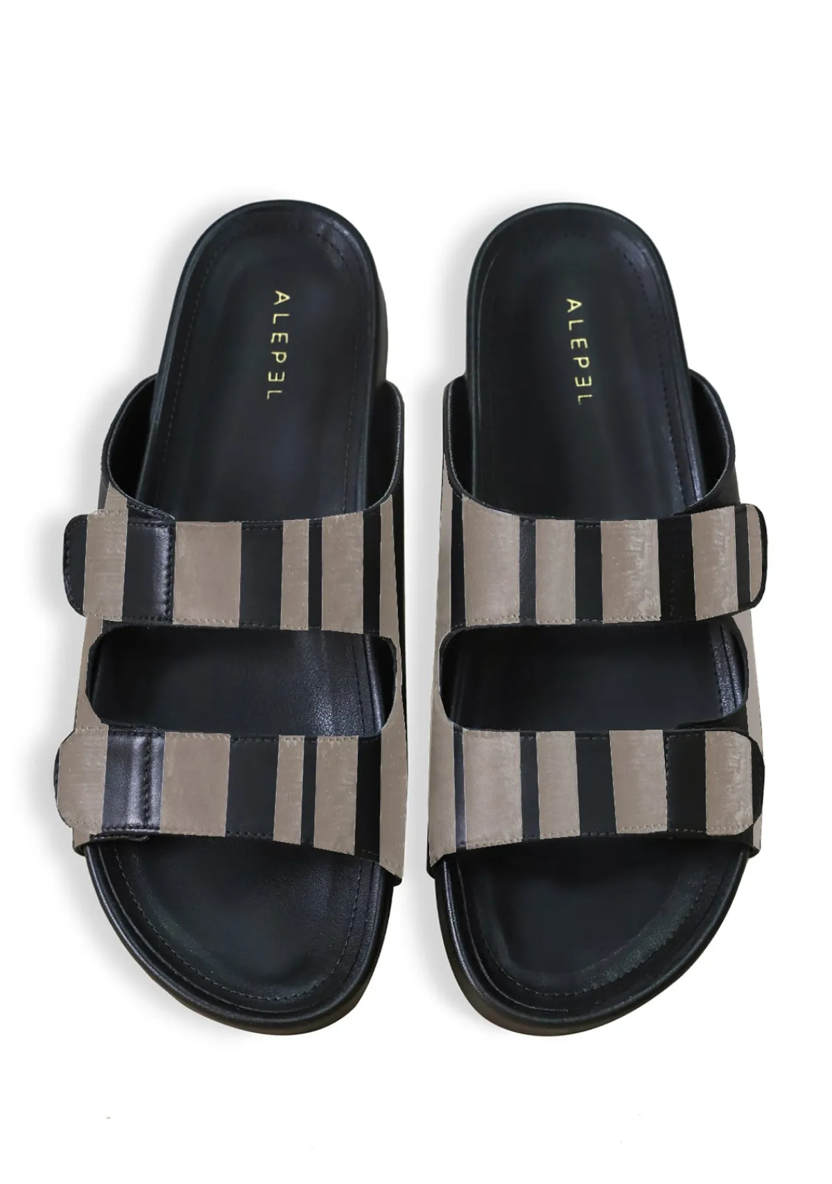 Sale Alepel Tetris Black Sandal